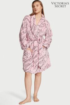 Victoria's Secret Pretty Blossom Pink Logo Cosy Short Dressing Gown (K29977) | €56