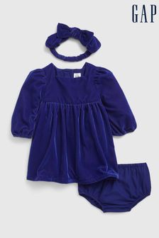 Gap Navy Blue Velvet Dress (K30561) | €17
