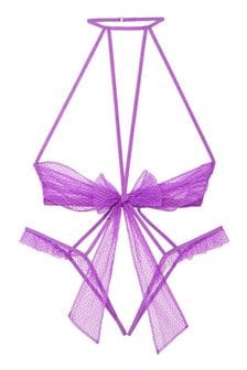 Victoria's Secret Purple Tease Bow Overt Bodysuit (K30915) | €40