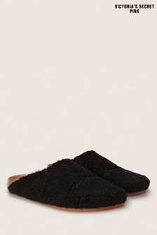 Victoria's Secret PINK Pure Black Plush Fleece Clog Slipper (K31501) | €41