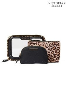 Victoria's Secret Luxe Leopard Brown Getaway Trio Makeup Bag (K31814) | €40