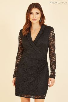 Mela Black Lace Blazer Fitted Dress (K31858) | €31