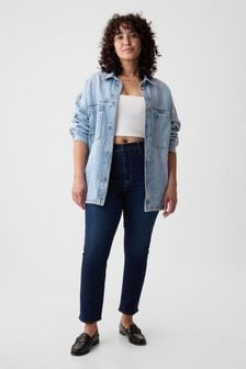 Dunkelblaue Waschung - Gap Vintage-Stretch-Jeans in Slim Fit mit hohem Bund (K31876) | 94 €