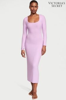 Victoria's Secret Violet Sugar Purple Ribbed Modal Long Slip Dress (K31888) | €52