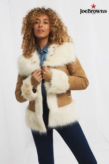 Joe Browns Neutral Fantastic Faux Fur Cosy Coat (K31944) | 76 €