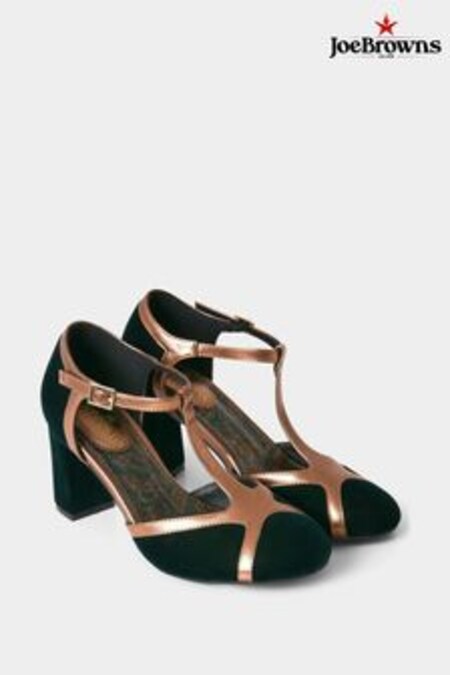 Joe Browns Green Gatsby Girl Velvet Shoes (K31993) | 81 €