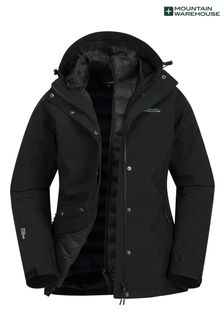 Mountain Warehouse Black Alaskan 3 in 1 Waterproof Jacket - Womens (K32428) | SGD 265