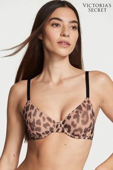 Victoria's Secret Classic Leopard Brown Angelight Lightly Lined Full Cup Bra (K33503) | €48