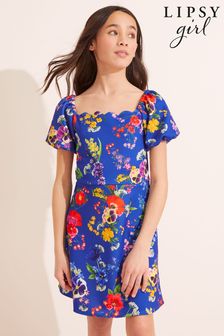 Lipsy Kleid aus Neopren mit Puffärmeln und Bogenkanten-Ausschnitt (K33747) | 23 € - 29 €