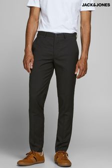 JACK & JONES Black Slim Fit Suit Trousers (K34034) | LEI 209
