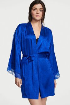 Victoria's Secret Blue Oar Satin Lace Robe (K34830) | €34