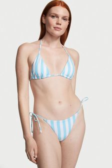Victoria's Secret Aqua Blue Cabana Stripe Triangle Swim Bikini Top (K34864) | €22