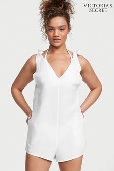 Victoria's Secret White Linen Playsuit Cover Up (K35400) | kr584