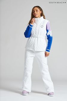 South Beach White Quilted Ski Trousers (K35529) | €48