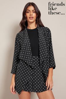 Friends Like These Black/White Waterfall Blazer Jacket (K35594) | €39