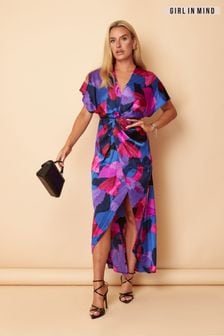 Girl In Mind Purple Cobalt Regular Blair Wrap Front Maxi Dress (K35629) | 59 €