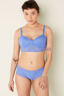 Victoria's Secret PINK Cornflower Blue Lace Wired Push Up Bralette (K35784) | kr550