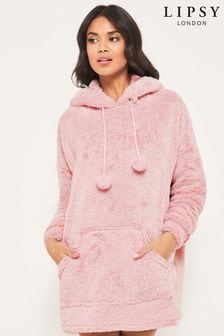 Rose - Lipsy Sweat à capuche oversize confortable avec couverture (K35809) | 46€