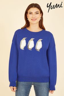 Pulover tricotat cu model festiv Penguin de crăciun Yumi (K35931) | 334 LEI