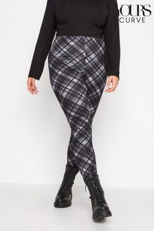 Yours Curve Grey Check Legging (K36008) | €11