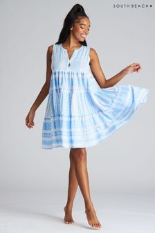 South Beach Jacquard Sleevelsss Summer Dress