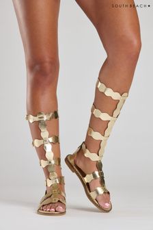 Gladiator sandals gold sales
