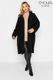 Yours Curve Black Luxury Faux Fur Jacket (K36096) | €23