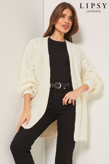 Lipsy Ivory Mixed Cable Cardigan (K36740) | INR 4,170