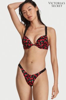 Victoria's Secret Black Sweet Berries Thong Swim Bikini Bottom (K36875) | €38