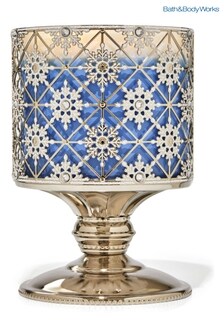 Bath & Body Works Nickel Geo Snowflake Pedestal 3Wick Candle Holder (K36991) | €34