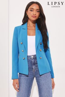 Blaugrün - Lipsy Figurbetonter Blazer mit Knöpfen im Military-Stil (K37137) | 50 €