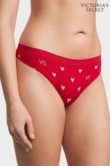 Victoria's Secret Lipstick Vs Heart Logo Printed Seamless Thong Knickers (K37224) | €10.50