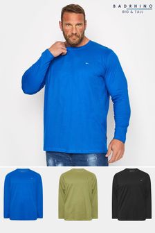 BadRhino Big & Tall Blue 3 Pack Long Sleeve T-Shirts (K38061) | $52