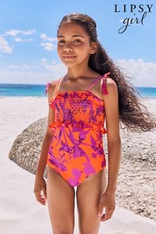 Lipsy Pink Shirred Swimsuit (K39121) | INR 1,985 - INR 2,646