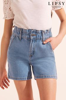 Lipsy Blue Elasticated High Waist Denim Short (K39230) | €10 - €12