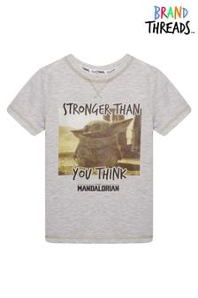 Brand Threads Grey The Mandalorian - The Child Boys T-Shirt (K39333) | €7