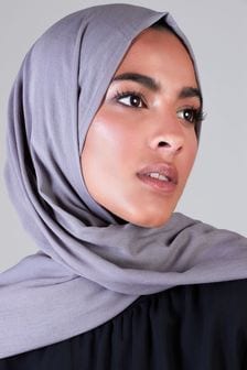 Aab Grey Organic Cotton Hijab (K39503) | $36