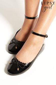 حذاء باليرينا بأربة لامع بحافة مروحية من Lipsy (K39957) | 9 ر.ع - 11 ر.ع