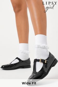 Lipsy Black Wide Fit Lipsy Girl Mary Jane Dolly Patent School Shoe (K39964) | INR 2,867 - INR 3,528