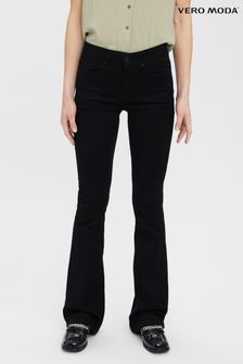 VERO MODA Black High Waisted Stretch Flare Jeans (K40292) | $55
