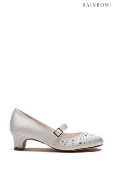 Rainbow Club White Cherry Satin Bridesmaid Shoes - Kids (K40308) | ₪ 210