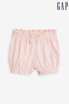 Roz - Pantaloni scurți cu talie paperbag și Bebeluși Gap (K40541) | 54 LEI