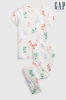 Gap White Disney Minnie Mouse Organic Cotton Short Sleeve Pyjamas (K40737) | 42 €