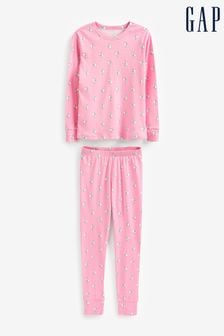 Gap Pink Organic Cotton Bunny Print Long Sleeve Pyjamas (K40775) | 37 €