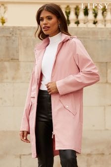 Lipsy Pink Rubberised Shower Resistant Rain Mac Coat (K40985) | 110 €