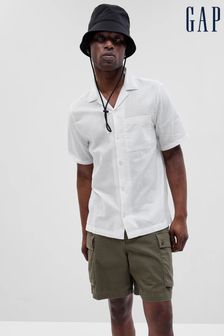 Gap White Linen-Cotton Short Sleeve Shirt (K41026) | €30