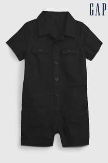 Rochie scurtă utilitară din in și bumbac Gap Bebeluși (K41074) | 169 LEI