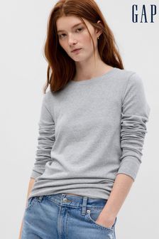 Gris claro - Camiseta de cuello redondo y manga larga Modern de Gap (K41201) | 35 €
