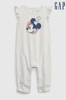 Salopetă scurtă cu logo Gap Disney Minnie Mouse Bebeluși (K41300) | 135 LEI