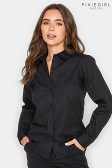 PixieGirl Petite Black Fitted Cotton Shirt (K41599) | €14.50
